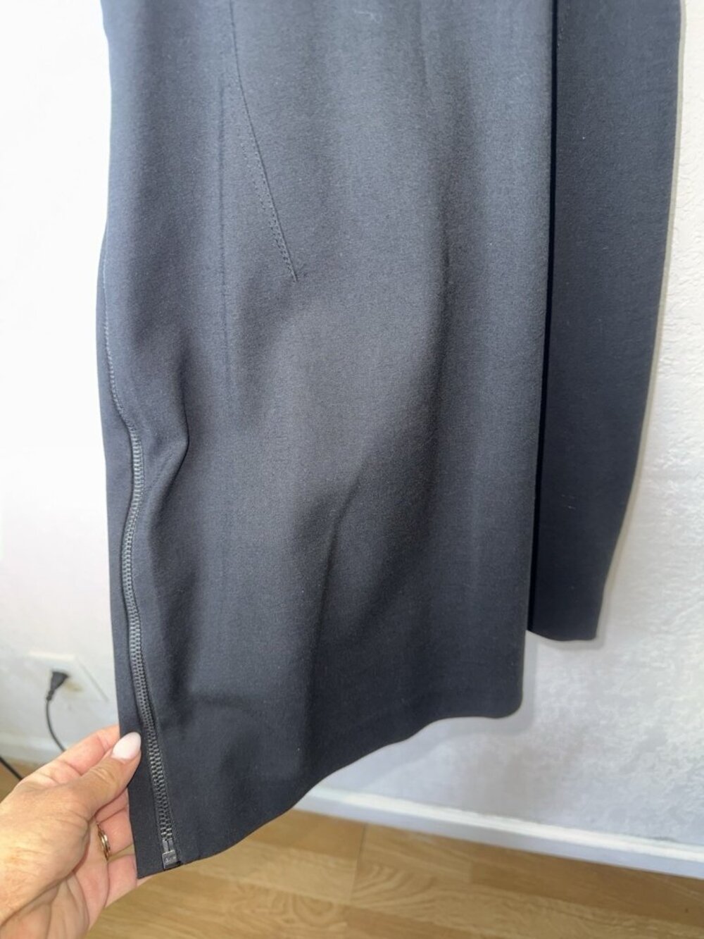 T by Alexander Wang Black Sleeveless Bodycon Dress Small Full Zip T-back 1B - Picture 7 of 13
